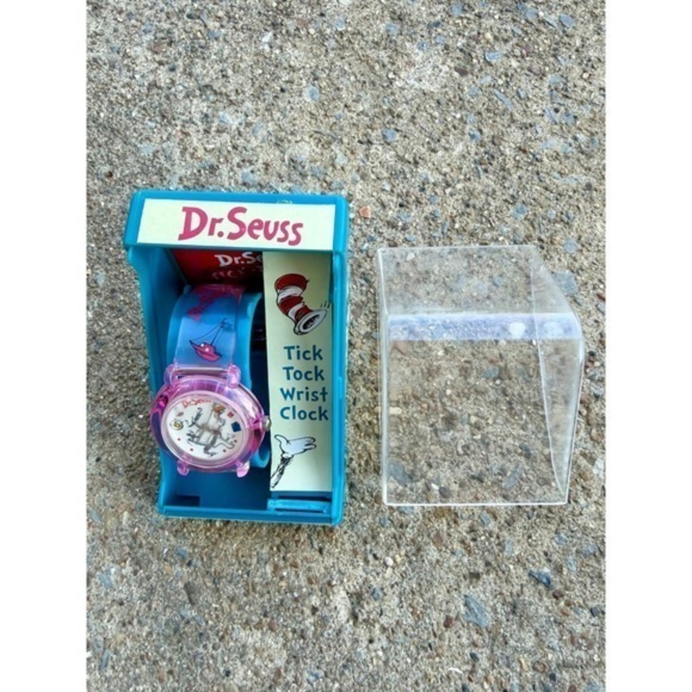 Dr. Seuss Cat in the Hat Tick Tock Wrist Clock Vintage Kids Watch New in Box